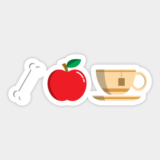 Bone Apple Tea Sticker